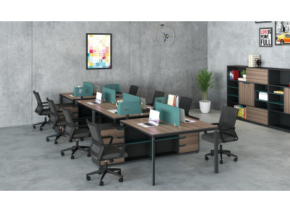 Mobilier de bureau Aménagement Équipement Table Centre d'appels 2 postes de travail